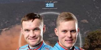 Ott Tänak ja Martin Järveoja Akropolise Rallil 2025